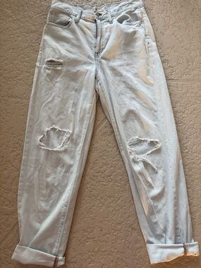 Madewell The Slouchy Boy Distressed Jeans size 2 tall 26